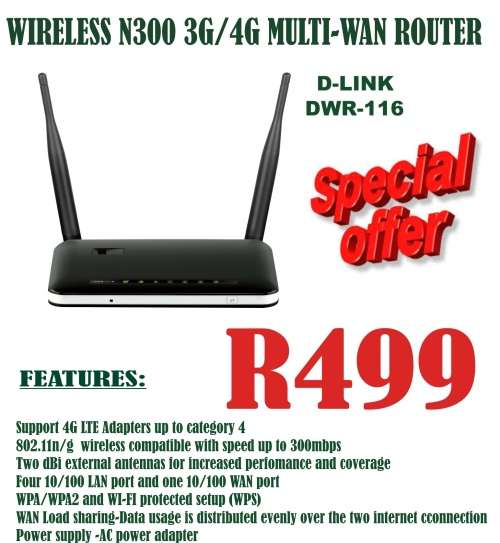 D-LINK Wireless N300 3G/4G Multi-Wan Router