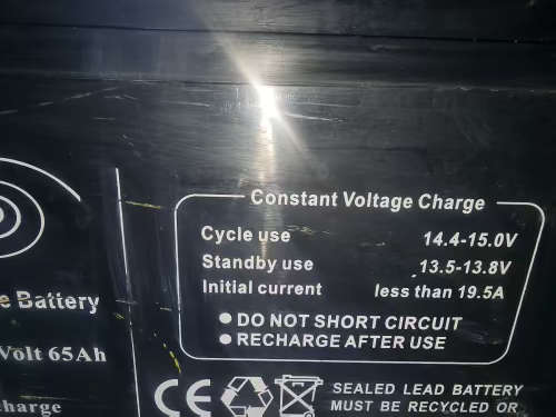 VAUTEX 65ah battery deep cycle for inverter