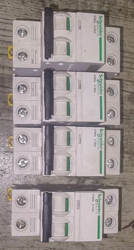 Schneider double pole circuit breakers