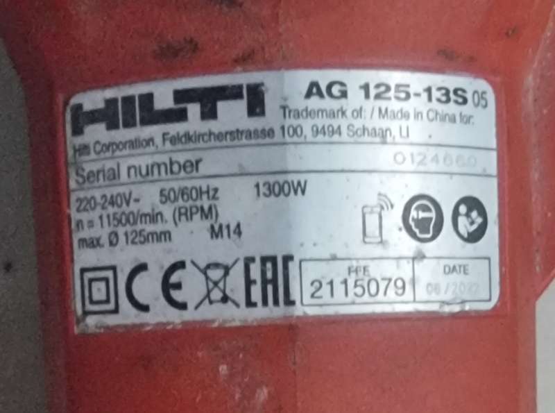 Hilti baby grinder