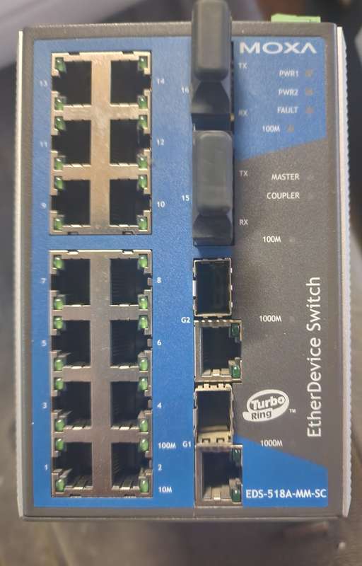 Moxa Industrial Switch (EDS-518A-MM-SC