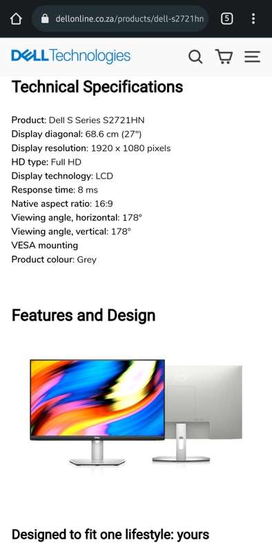 Dell 27 inc screen