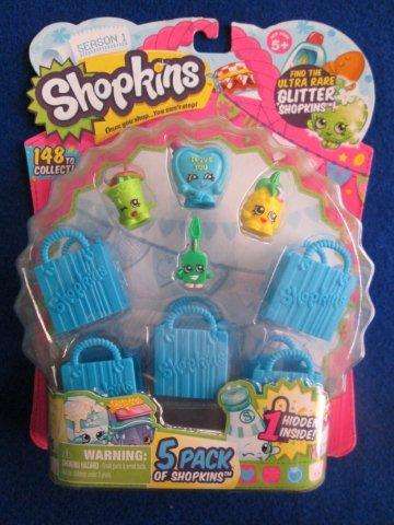 2013 Shopkins Season 1. 5 Pack of Shopkins.