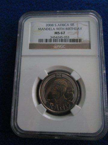 MS 67 - 2008 Mandela Birthday.  NGC Graded.