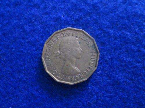 1953 UK 3 Pence. Circulated.