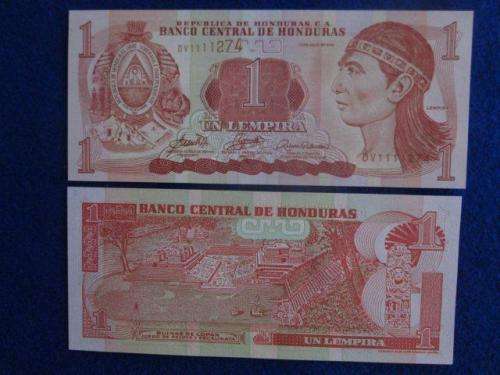 HONDURAS 2006 1 LEMPIRA UNC BANKNOTE P-84 INDIAN NATIVE
