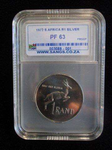 1972 RSA SILVER R1 SANGS SLABBED PROOF 63