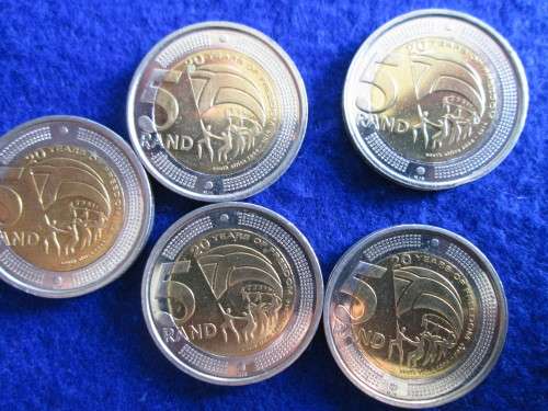 5 X 2014 Mandela 20 Years of Freedom R5.