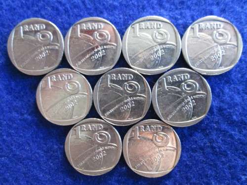 2002 JHB WORLD SUMMIT R1 COINS.  CIRCULATED.  BID PER COIN.