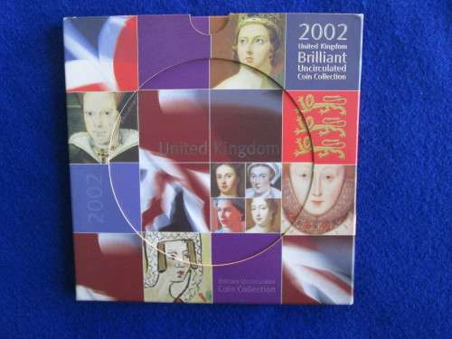 United Kingdom 2002 Royal Mint Brilliant Uncirculated Coin Collection.
