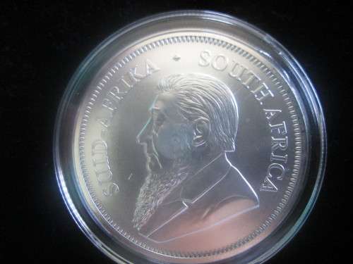 2020 SILVER 1OZ  KRUGERRAND. (Note mark on cheek)