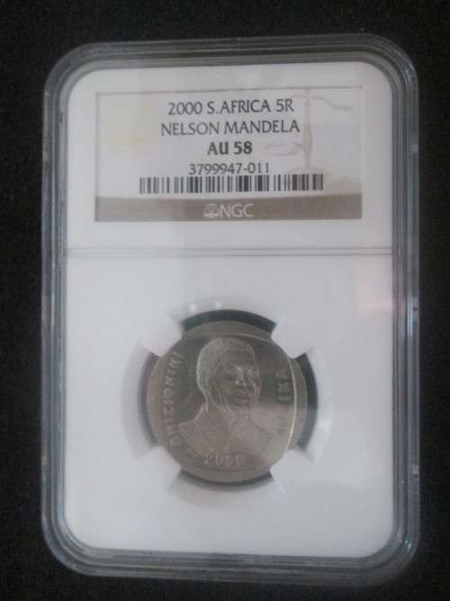 2000 S. Africa 5R - Nelson Mandela AU 58 NGC Graded.