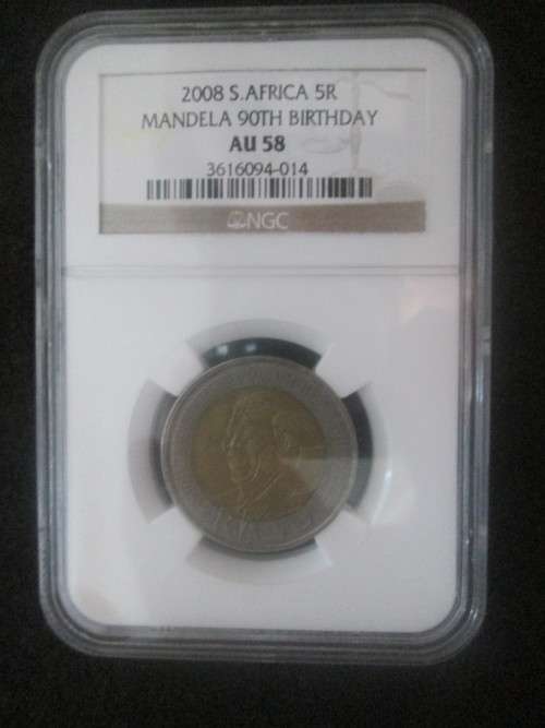 AU 58 - 2008 Mandela Birthday.  NGC Graded.