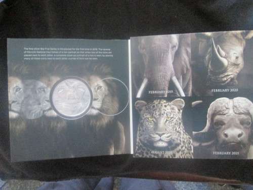 2019 Silver Big 5 LION R5 Brilliant Uncirculated.