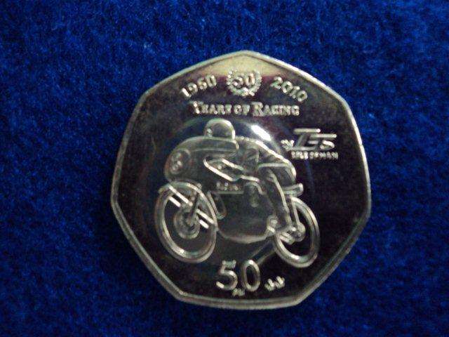 2010 50p Suzuki Racing TT Race - Isle of Man - 50 Years of Racing.