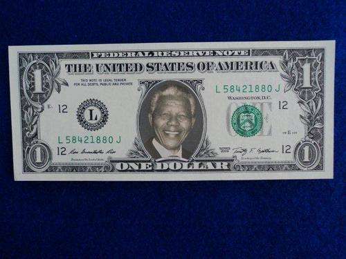 Nelson Mandela Dollar Bill Real Currency!  Celebrity Novelty Collectible Money.