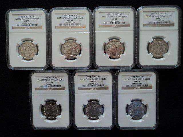 AU55/58/MS61/62/63/64/65 NGC GRADED -1994 PRESIDENTIAL INAUGURATION R5 COINS