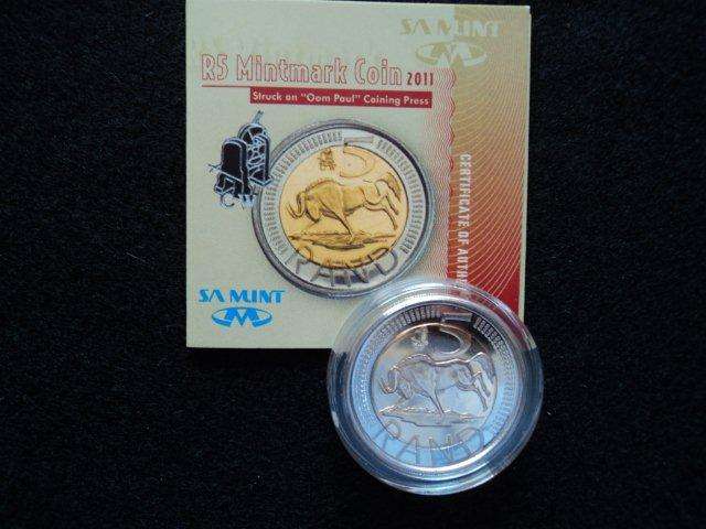 Coin World - 2011 Oom Paul R5 Mintmark Coin.