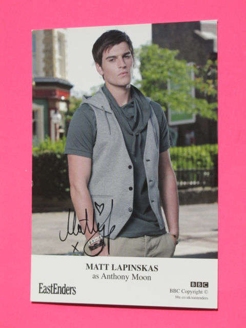 Matt Lapinskas (Eastenders) Signed Cast Card.