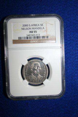 NGC AU55 - 2000 Nelson Mandela R5.
