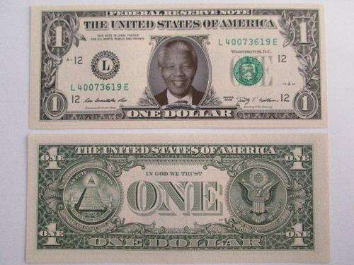 Nelson Mandela Dollar Bill Real Currency!  Celebrity Novelty Collectible Money.