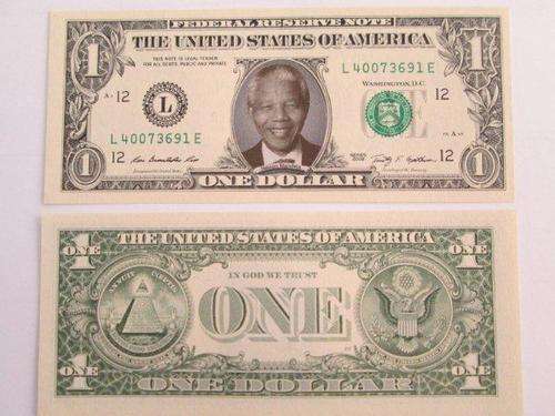Nelson Mandela Dollar Bill Real Currency!  Celebrity Novelty Collectible Money.