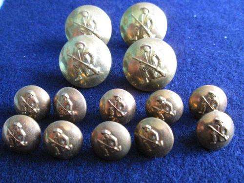 SA Army Brass Uniform Buttons