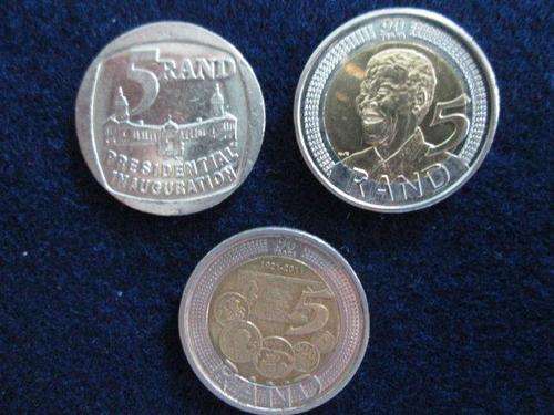 Mandela Combo.  3 Circulated coins.