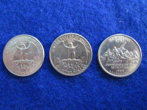 3 X USA Quarter Dollars.