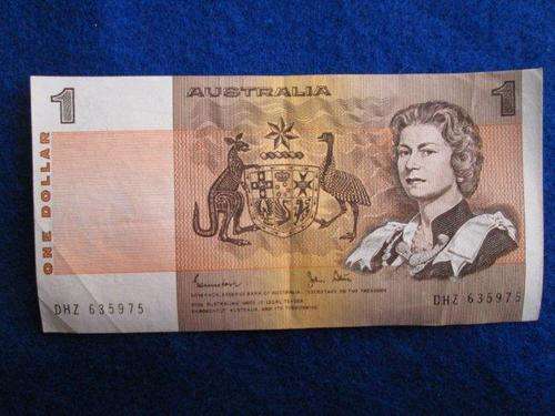 Australia, One Dollar,  QEII, Circulated.