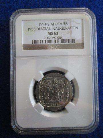 1994 Presidential Inauguration R5 .  MS62 NGC Graded Coin.