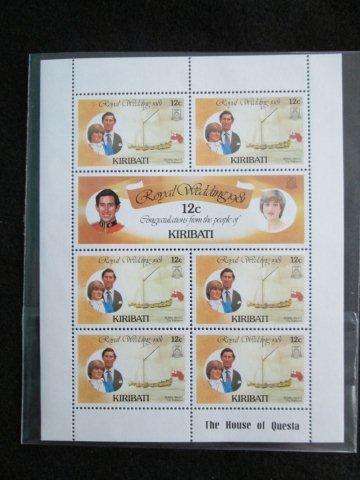 KIRIBATI 1981 Royal Wedding  Sheetlet.  12c  MNH.