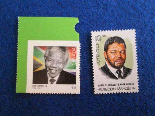 Permenant Canada Stamp, 2015 + 1988 STAMP OF NELSON MANDELA RUSSIA.
