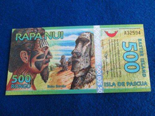 Easter Island 500 Rongo 2012 Polymer.  UNC.