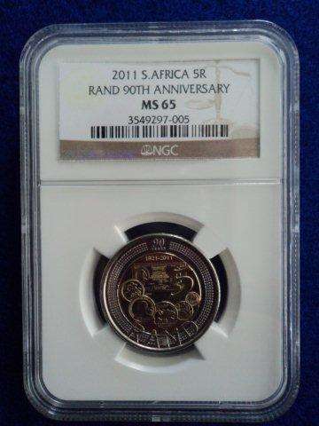 MS 65 - 2011 - 90TH ANNIVERSARY OF THE SARB + 1 BONUS CIRCULATED SARB COIN.