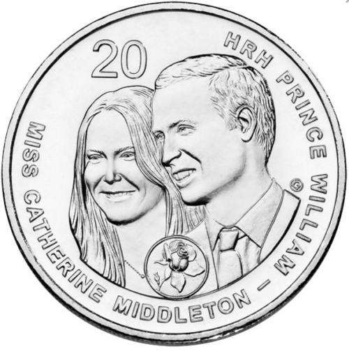 2011 Australia Royal Wedding William & Kate 20c Coin. (3 available - Bid per Coin)