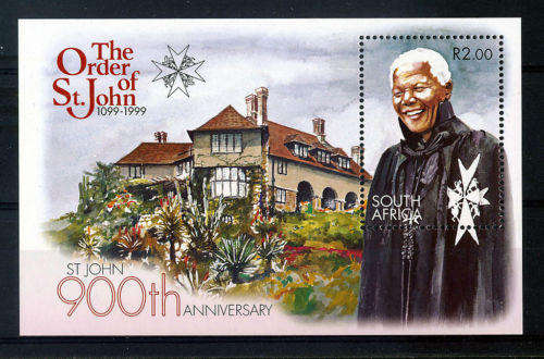 RSA  THE ORDER OF ST JOHN  MNH MINIATURE SHEET - 1999 - Depicting Nelson Mandela.