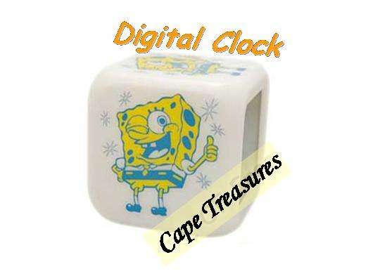 NEW SPONGE BOB  LED Digital Colour Alarm Clock