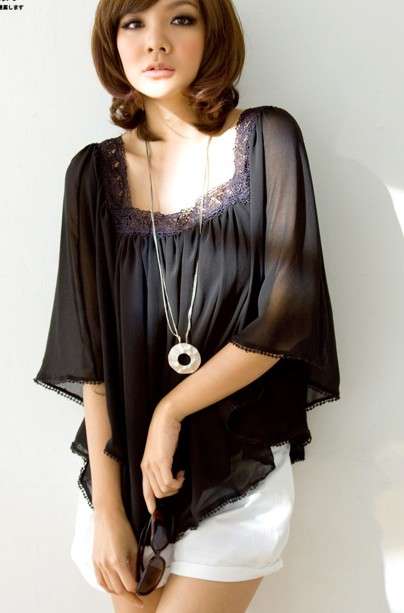 DOLLMAN SLEEVE CHIFFON TOP!! SALE!!