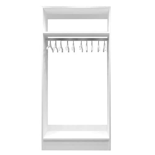 2-Door Built In Cupboard (Hanging Space Only) - White