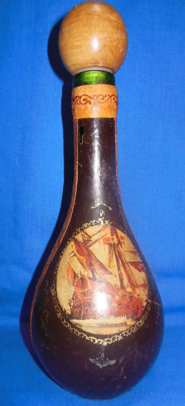 LEATHER COVERED DECANTER