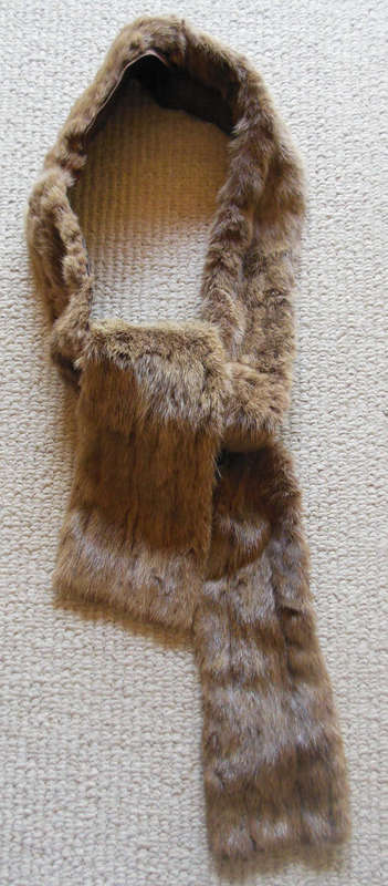 BROWN FUR SCARF - FULLY LINED