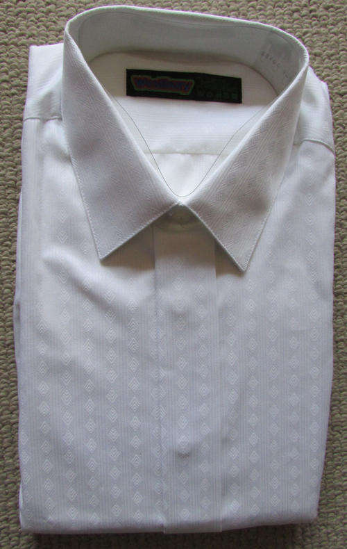 WHITE LONG SLEEVE  SHIRT  -  NEW
