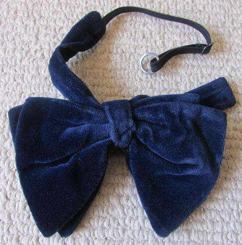 BLUE VELVET BOW TIE