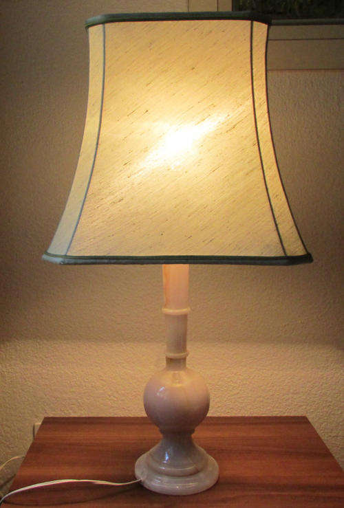 A PAIR OF STUNNING MARBLE TABLE or BEDSIDE LAMPS