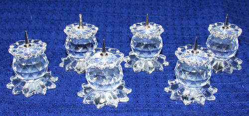 SWAROVSKI MINI CANDLE HOLDERS - Set of 6 In original Box - Would make a nice gift