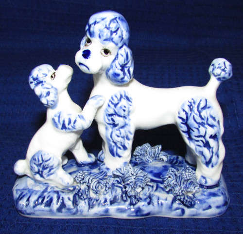 Blue and White Poodles