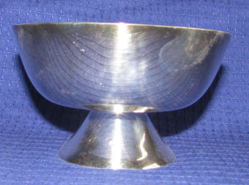 SILVER PLATED JAM DISH WITH GLASS LINER