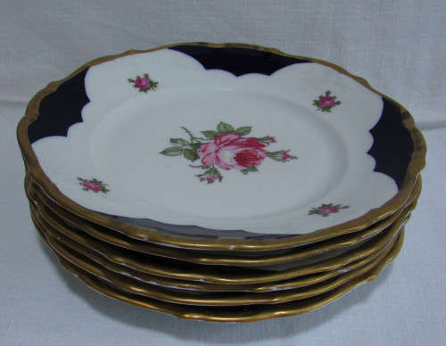 REICHENBACH TEA SET - Cobalt Blue with Gold Rims - RARE
