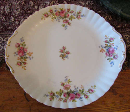 ROYAL ALBERT MOSS ROSE 22 PIECE TEA SET with Tea Pot